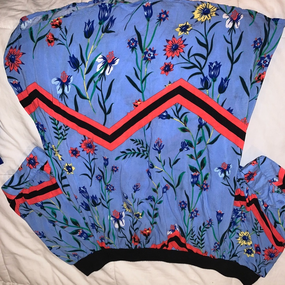 Off the shoulder flower blouse